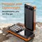 Portable Power Bank w/ Wireless Charging, 4 Built-in Cables, Solar Panel, 10000mAh Battery, IP65 Waterproof, Dustproof, LED Flashlight